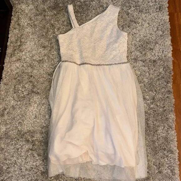 Speechless Girls Size One Shoulder Lace and Tulle Party Dress - Picture 2 of 4